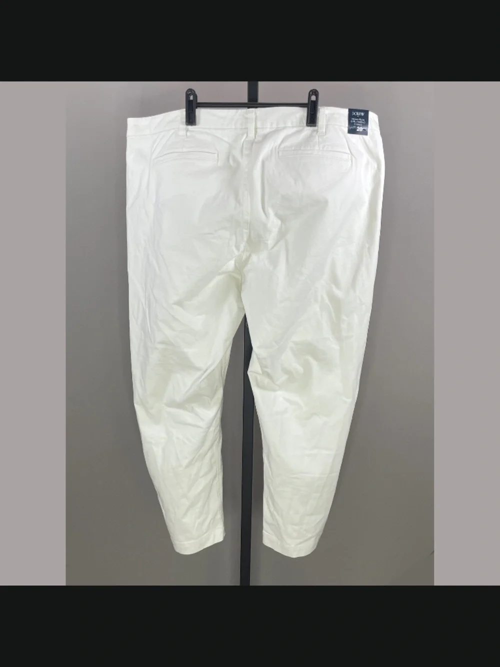 NEW J Crew Pants Womens 20 off white straight leg girlfriend chino preppy casual
